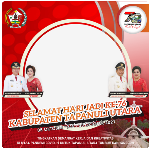 Twibbon HARI JADI KAB.TAPANULI UTARA KE 76