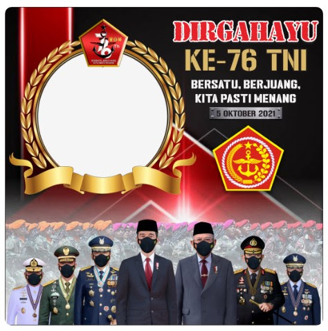 twibbon selamat hari TNI ke 76