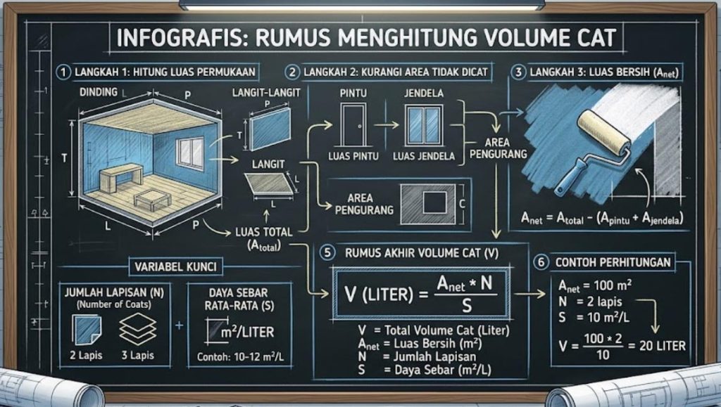 Rumus akurat cara menghitung kebutuhan cat tembok