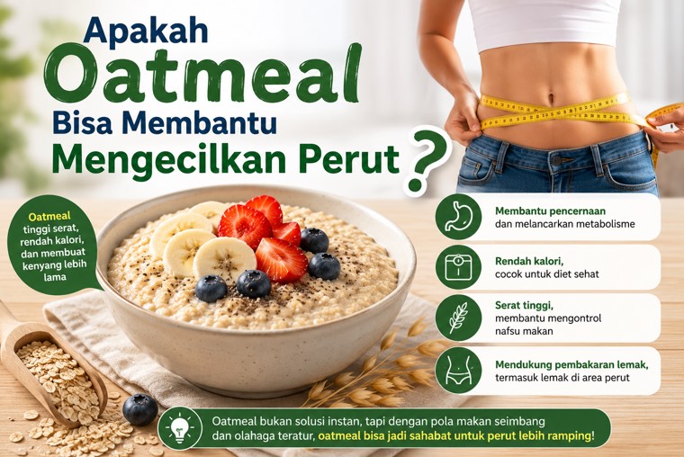 apakah oatmeal bisa membantu mengecilkan perut