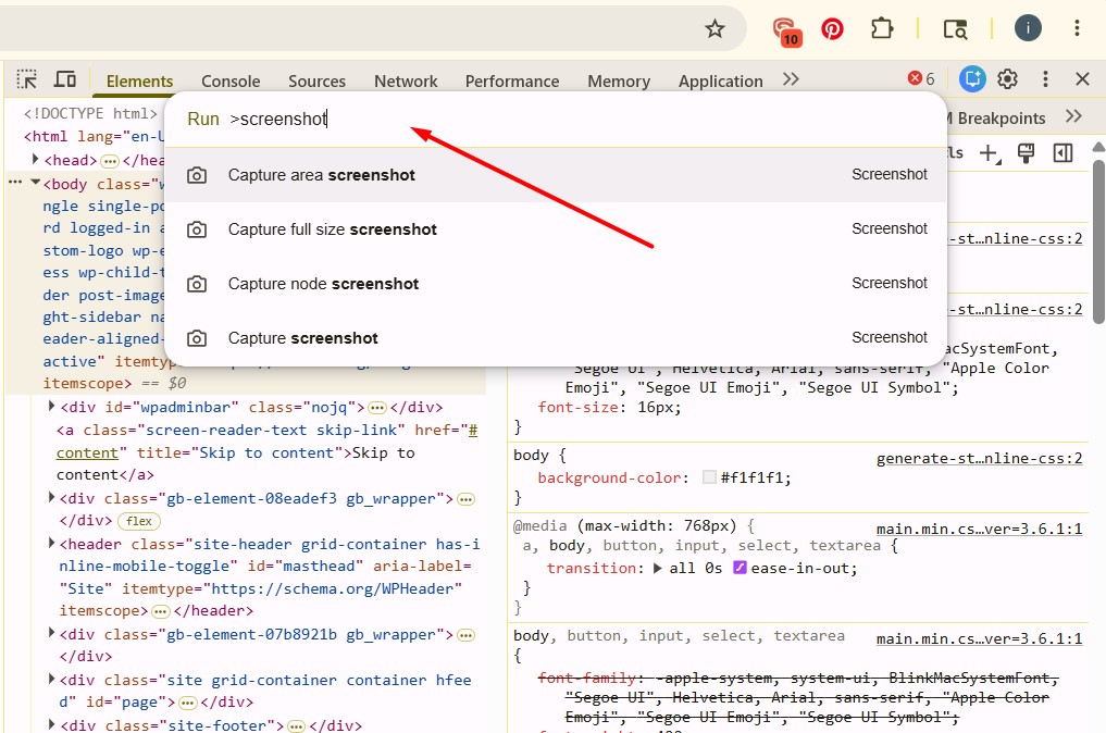 cara screenshot panjang di browser chrome