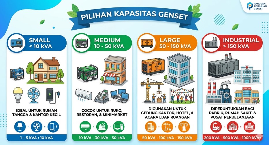 pilihan kapasitas genset