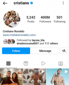 Ronaldo Memecahkan Rekor Instagram Saat Ia Mencapai 400 juta Pengikut