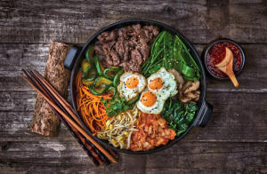 Bibimbap Campur Rice Bowl Dengan Daging Sapi