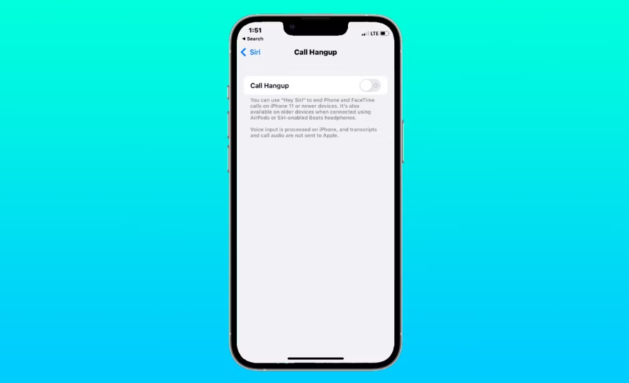 Cara Menutup Panggilan Dengan hai Siri iOS 16