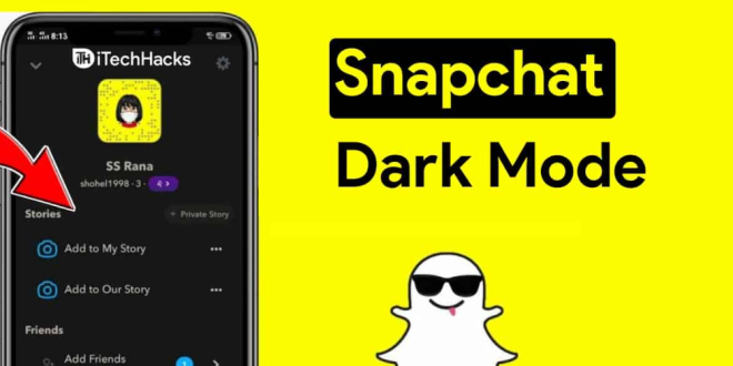 Mode Gelap Snapchat di Android