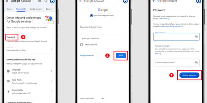 Cara Mengganti Kata Sandi Akun Gmail di Ponsel Android