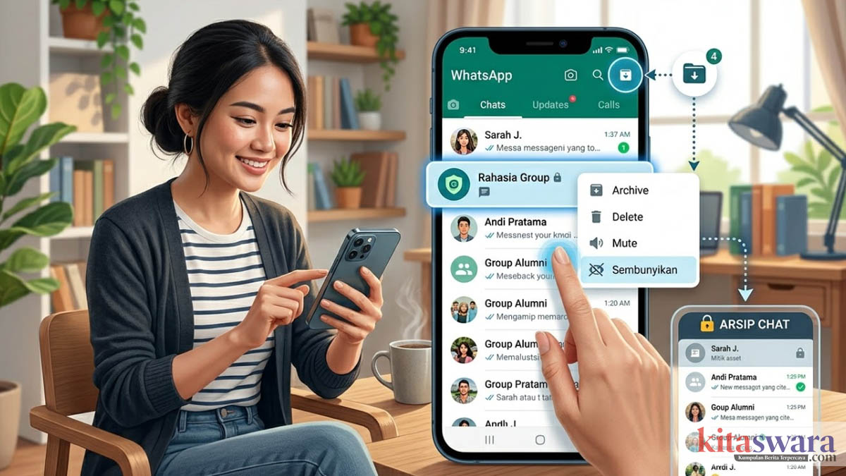 Cara Menyembunyikan Chat WhatsApp Tanpa Diketahui, Aman dan Praktis untuk Jaga Privasi