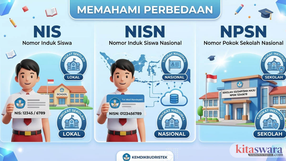 Perbedaan NIS, NISN, dan NPSN yang Wajib Dipahami, Jangan Sampai Salah!