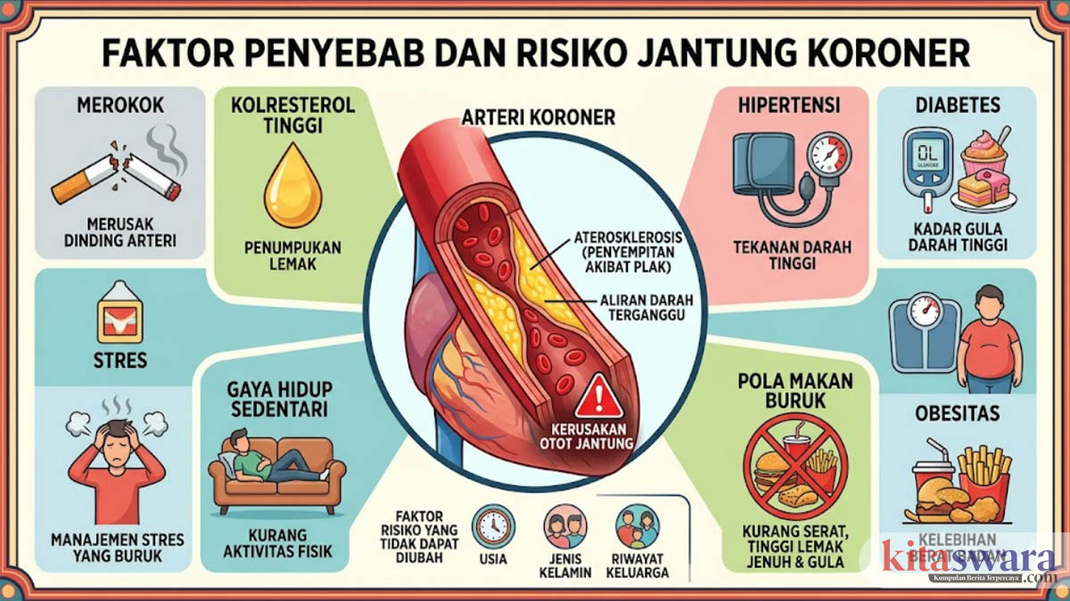 10 penyebab jantung koroner