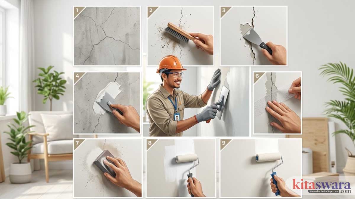 Jangan Langsung Dicat! Ini Dia 9 Cara Mengatasi Tembok Retak Rambut dengan Benar