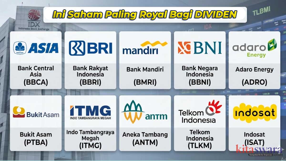 Daftar Emiten yang Bagikan Dividen 2026, Ini Saham Paling Royal yang Banyak Diburu Investor