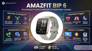 Amazfit Bip 6: Smartwatch Simpel dengan Baterai 10 Hari, Cocok Buat Harian