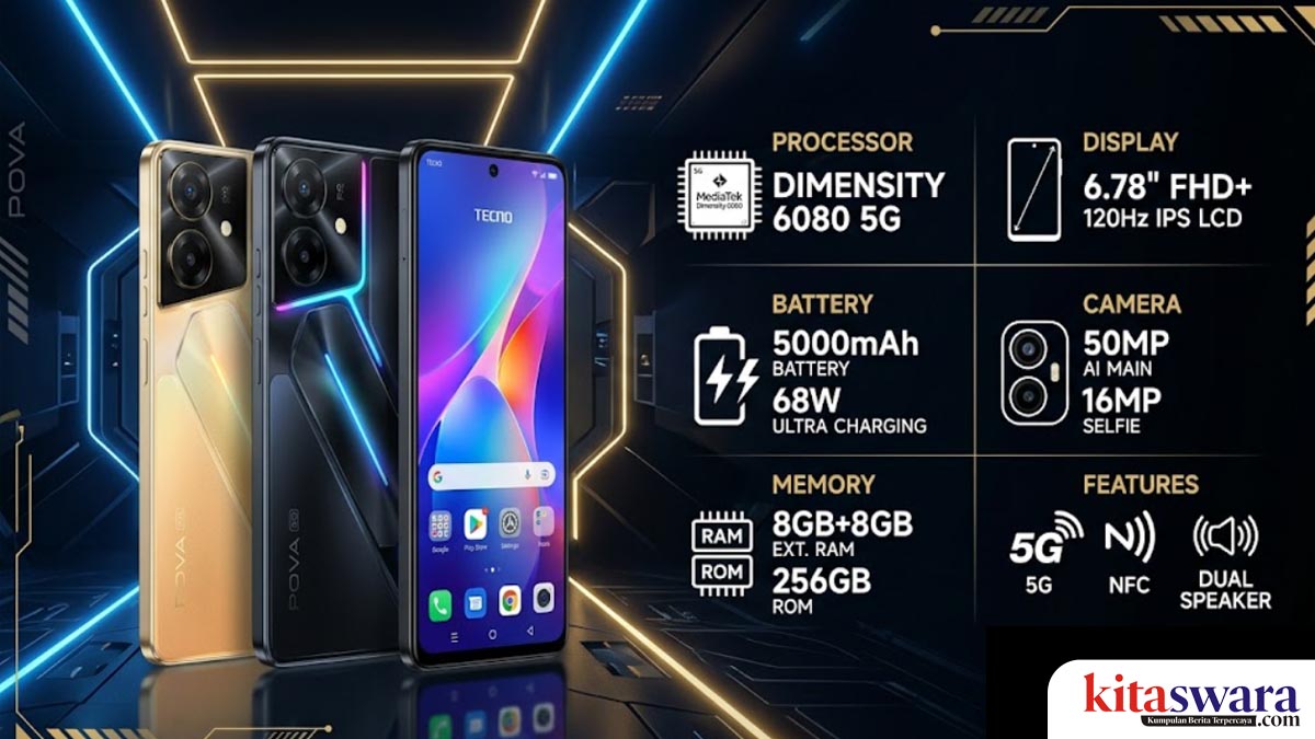 review spek dan harga TECNO Pova 5 Pro 5G