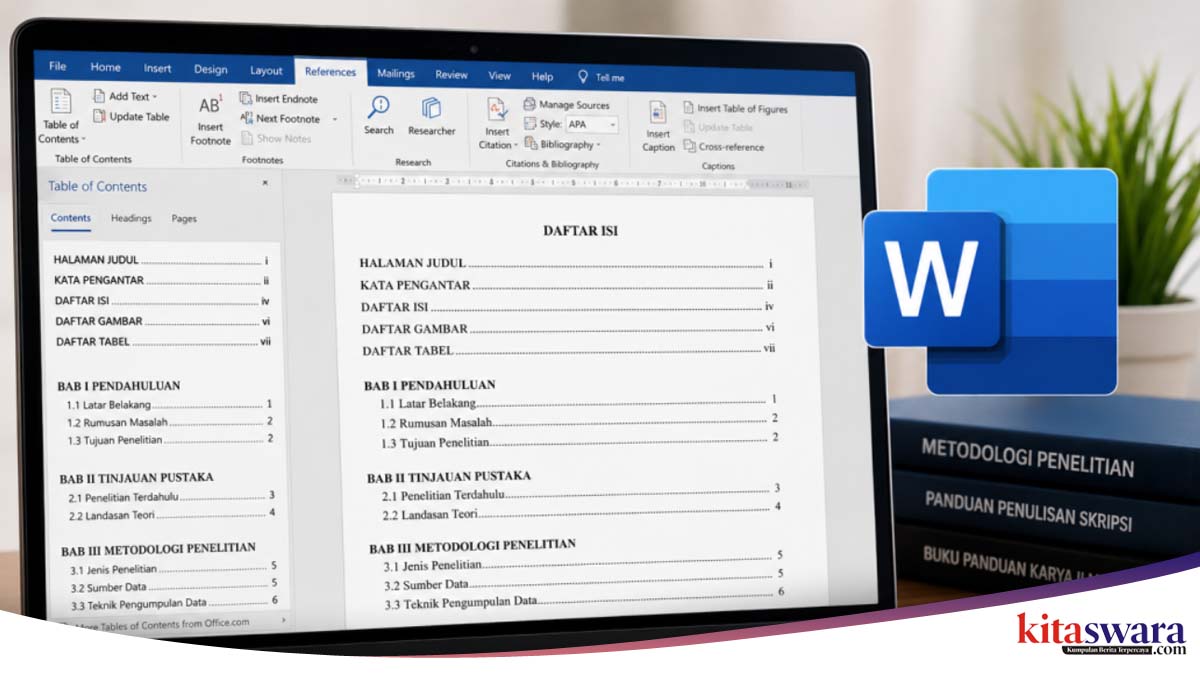 Cara Membuat Nomor Halaman di Word untuk Skripsi, Cover dan BAB Bisa Berbeda Otomatis