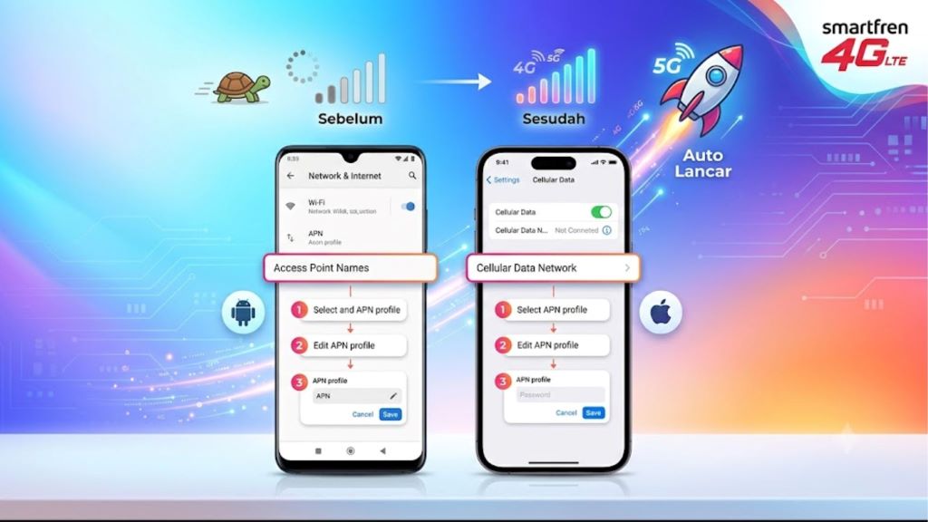 Cara Setting APN Smartfren di Android dan iPhone, Internet Lemot Auto Lancar Lagi