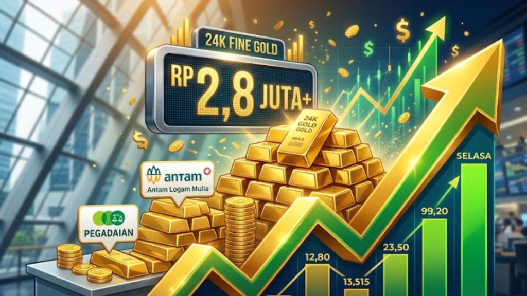 Harga Emas Hari Ini Selasa 26 Mei 2026 Melonjak