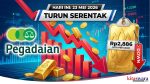 Harga Emas di Pegadaian Hari Ini 23 Mei 2026 Turun Serentak