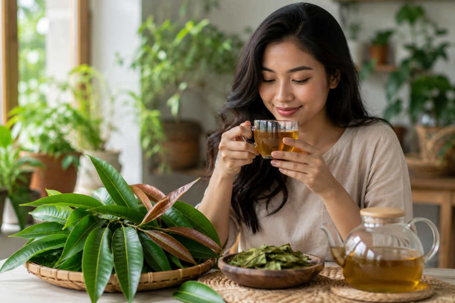 daun mangga untuk kesehatan tubuh