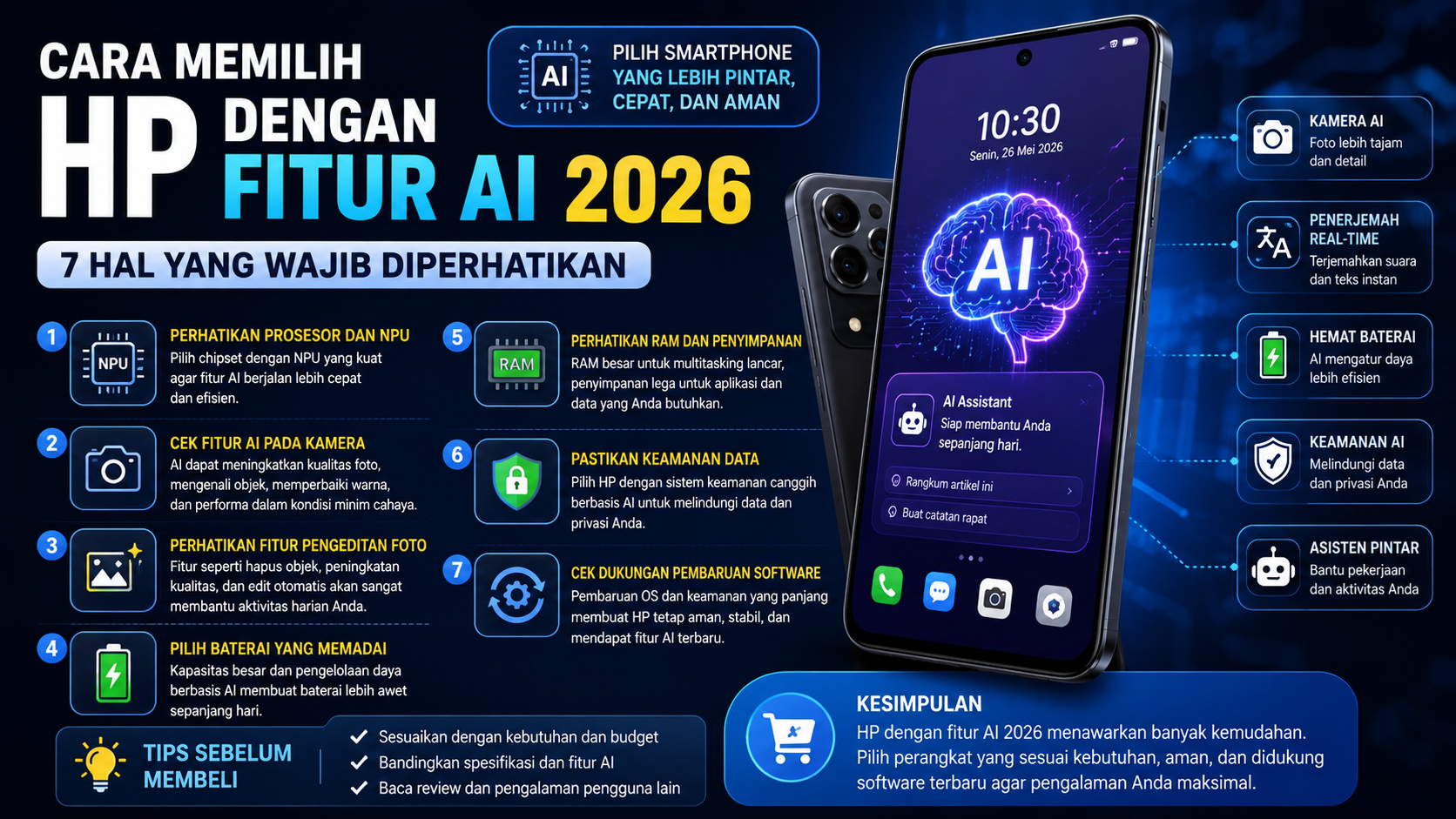 Cara Memilih HP dengan Fitur AI 2026, Ini 7 Hal Penting