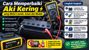 Cara Memperbaiki Aki Kering yang Mulai Lemah, Aman dan Mudah