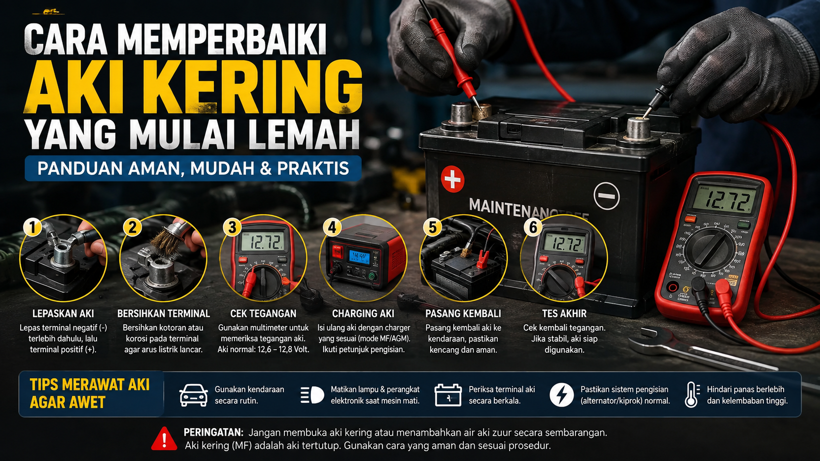 aki kering cepat tekor